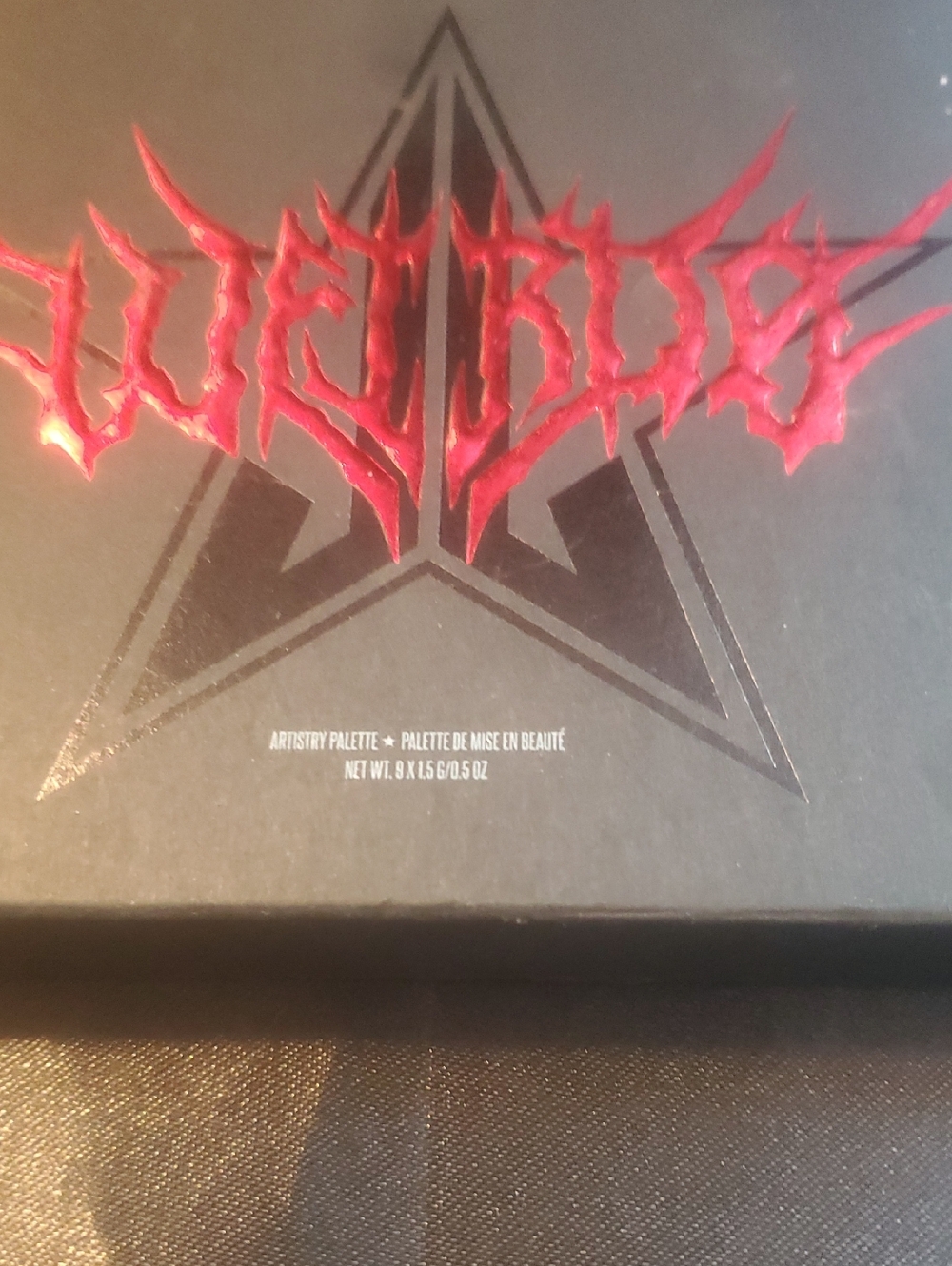 Jeffey Starr Red Logo Matte Black Eye Palette